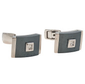 PAIR OF DIAMOND, HEMATITE, 14K