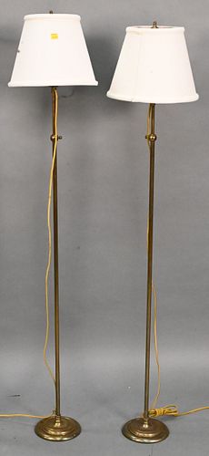 PAIR OF DIMINUTIVE BRASS AND BRONZE