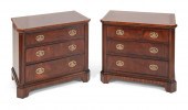 PAIR OF DIMINUTIVE THREE-DRAWE