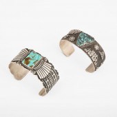 PAIR OF DINé [NAVAJO] SIGNED S