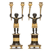 PAIR OF DIRECTOIRE ORMOLU AND