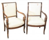 PAIR OF DIRECTOIRE STYLE ARMCH