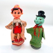 PAIR OF DISNEY PINOCCHIO AND J