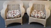 PAIR OF DISTRESSED PAINTED WIC