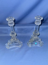 PAIR OF DOLPHIN CANDLESTICKS,