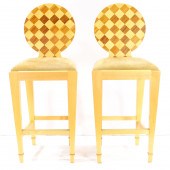 PAIR OF DONGHIA HARLEQUIN BAR