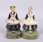 PAIR OF DOORSTOPS IN THE FORM