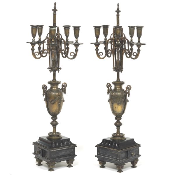 PAIR OF D'ORE BRONZE, MIXED