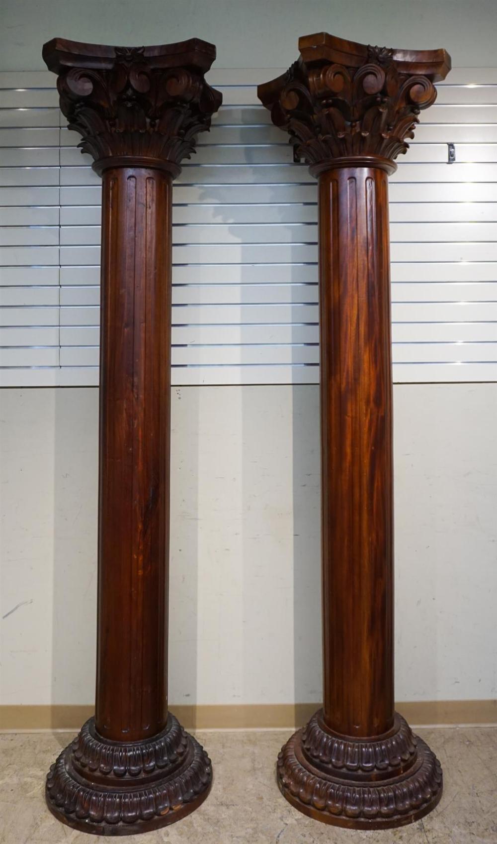PAIR OF DORIC STYLE MAHOGANY