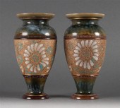 Pair of Doulton Lambeth cerami