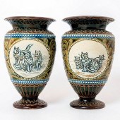 PAIR OF DOULTON LAMBETH HANNAH