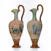 PAIR OF DOULTON LAMBETH HANNAH