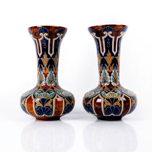 PAIR OF DOULTON LAMBETH STONEWARE