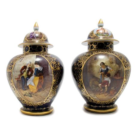 Pair of Dresden Gilt Decorated