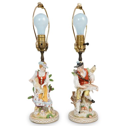 PAIR OF DRESDEN PORCELAIN