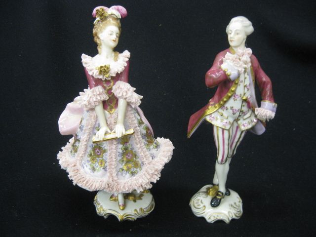 Pair of Dresden Porcelain Figurines
