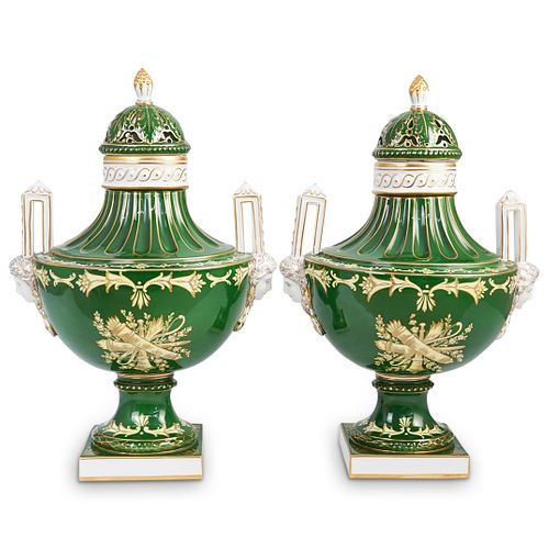 PAIR OF DRESDEN PORCELAIN