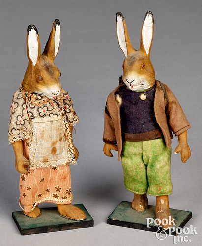 PAIR OF DRESSED RABBIT CANDY