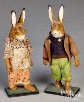 PAIR OF DRESSED RABBIT CANDY C