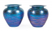 PAIR OF DURAND THREADED BLUE G