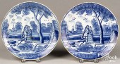 PAIR OF DUTCH BLUE AND WHITE D