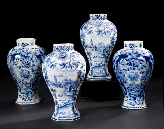 Pair of Dutch Blue-and-White