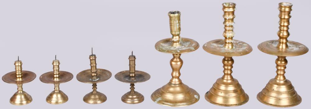 PAIR OF DUTCH BRASS HEEMSKERK