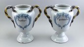 PAIR OF DUTCH DELFT APOTHECARY