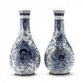 PAIR OF DUTCH DELFT BLUE AND W