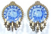 PAIR OF DUTCH DELFT BLUE AND W