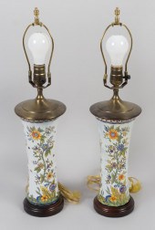 PAIR OF DUTCH DELFT WAISTED BE