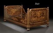 Pair of Dutch Mahogany and Mar
