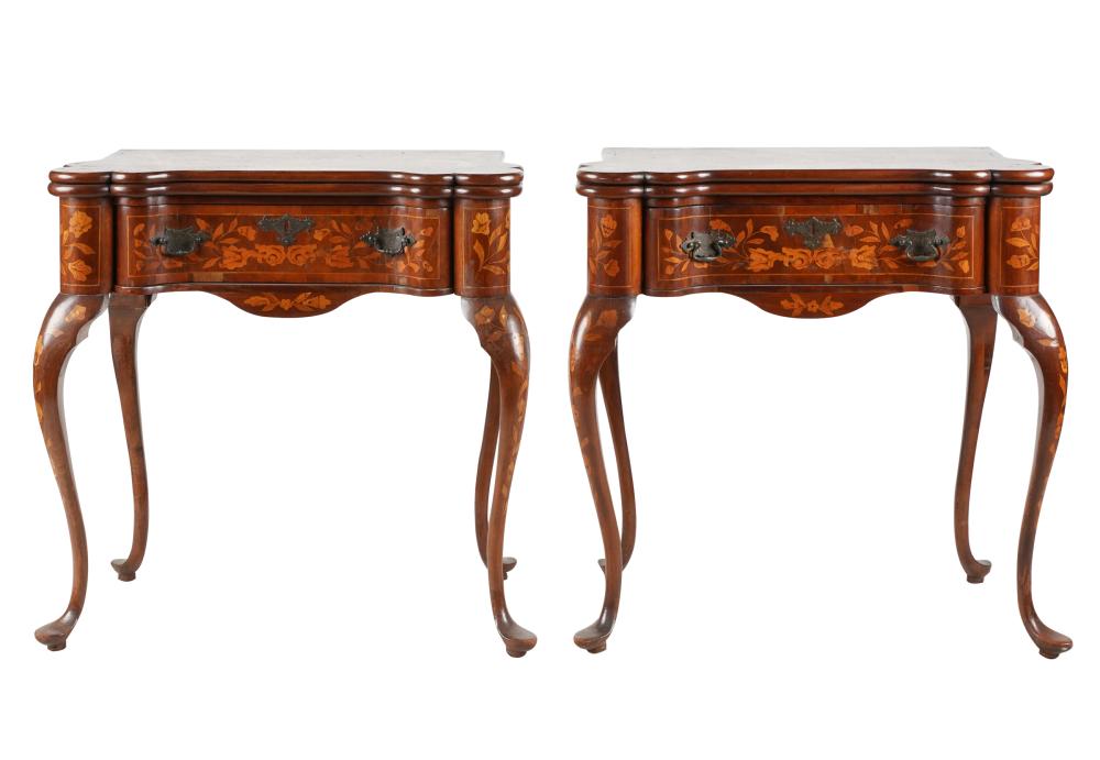 PAIR OF DUTCH MARQUETRY GAME