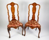 PAIR OF DUTCH MARQUETRY SIDE C