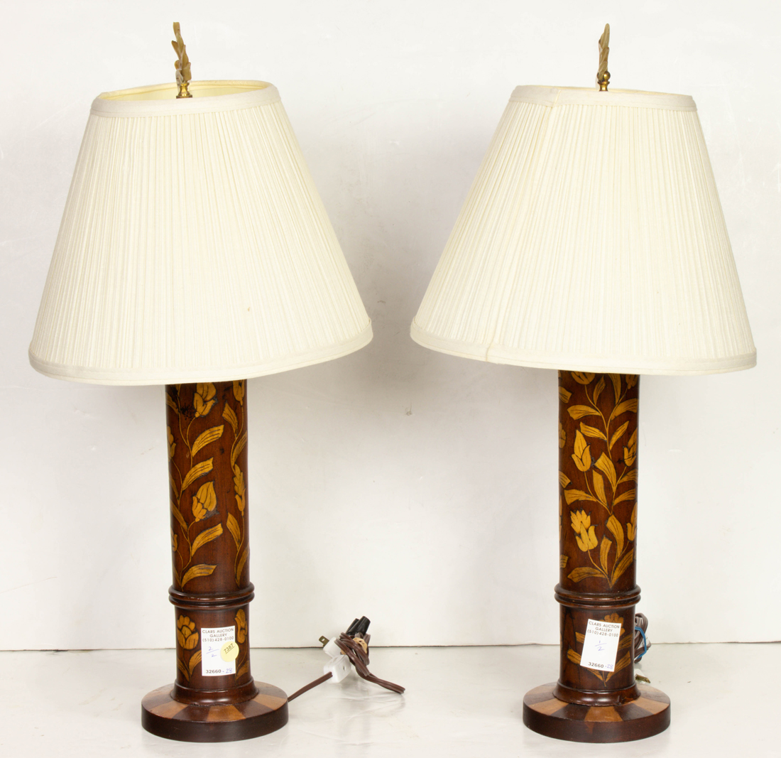 PAIR OF DUTCH STYLE MARQUETRY