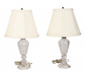 Pair of EAPG whale oil lamps,