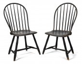 PAIR OF EARLY 19TH C. BOW BACK