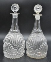 PAIR OF EARLY BLOWN GLASS DECA