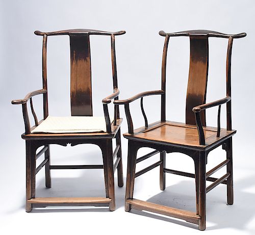 PAIR OF EARLY CHINESE YOKE BACK