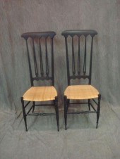 Pair of Early, High Back Chiav