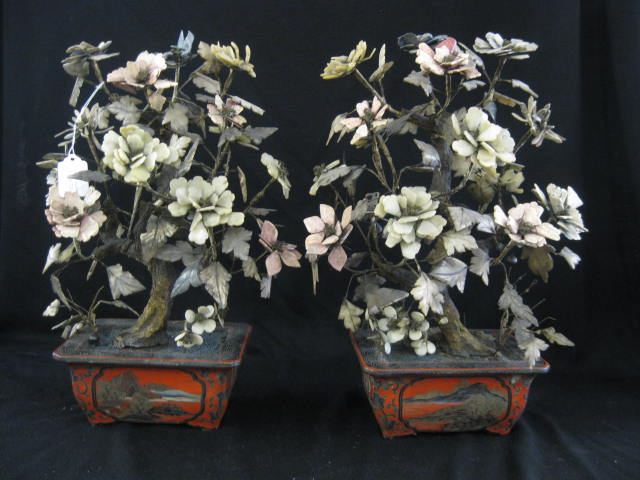 Pair of Early Jade Trees in