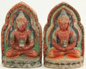 Pair of East Indian Stone Budd