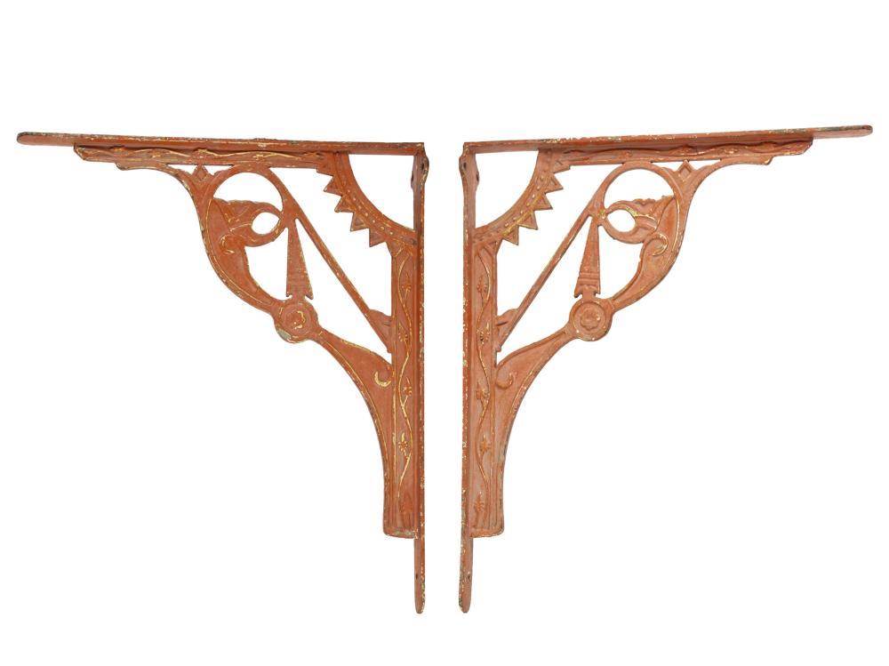 PAIR OF EASTLAKE PAINTED METAL