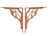 PAIR OF EASTLAKE PAINTED METAL