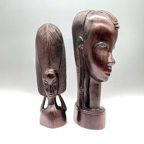 PAIR OF EBONY WOOD AFRICAN