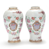 PAIR OF EDMé SAMSON ARMORIAL P