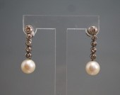 PAIR OF EDWARDIAN 18-KARAT WHI