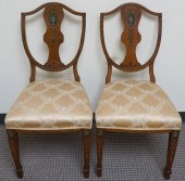 PAIR OF EDWARDIAN DECORATED MA