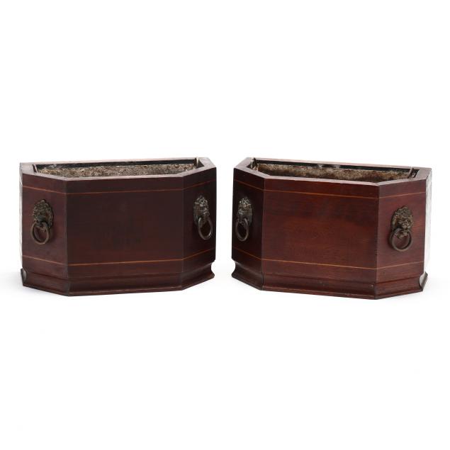 PAIR OF EDWARDIAN INLAID MAHOGANY