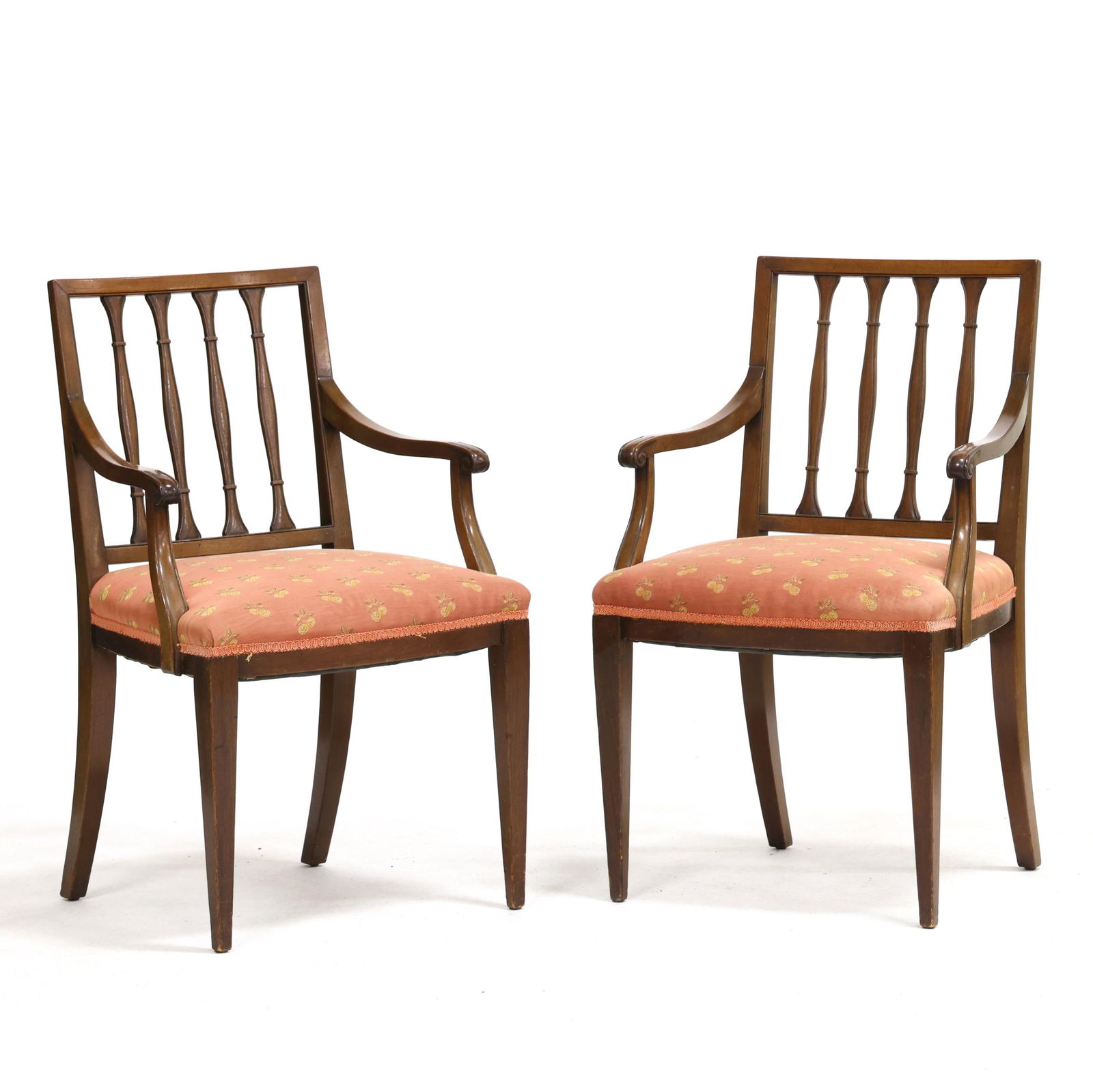 PAIR OF EDWARDIAN MAHOGANY